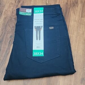 NEW 38x34 mens Jachs NY Straight Leg Navy Stretch-Twill Cotton Traveler Pants